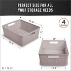 BINO | Woven Plastic Basket | Small, Space - Image 3