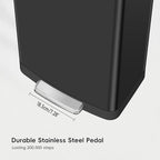 EKO Hudson Matte Stainless Steel 75 Liter/20 Gallon Large Kitchen Trash Can - Image 6