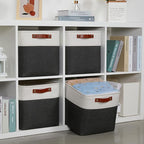 DULLEMELO Set Of 4 Cube Storage Bins, Fabric Storage Basket - Image 5