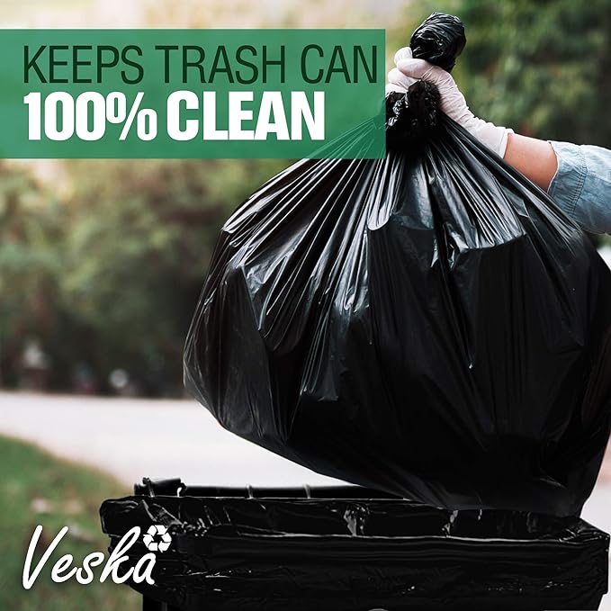 Veska 65 Gallon Trash Bags Heavy Duty | 120 Count | 64 Gallon Trash Bags - Image 9