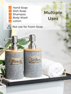 Hand and Dish Soap Dispenser Set, Ceramic Kitchen Soap Dispenser - Image 5