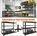 84“H Garage Shelving Heavy Duty Storage Shelves 3000 LBS Adjustable 5 Tier - Image 7