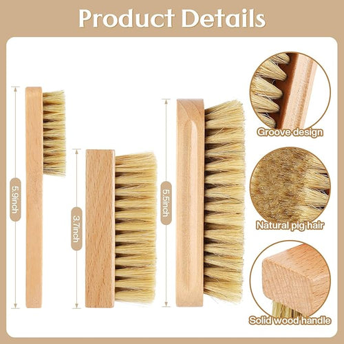 3 Pcs Wood Laundry Stain Brush Stain Remover Brushes - Image 2