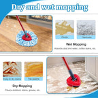 Spin Mop Handle, Mop Heads Replacements, Scrubber Mop Head and Mop Base - Image 7