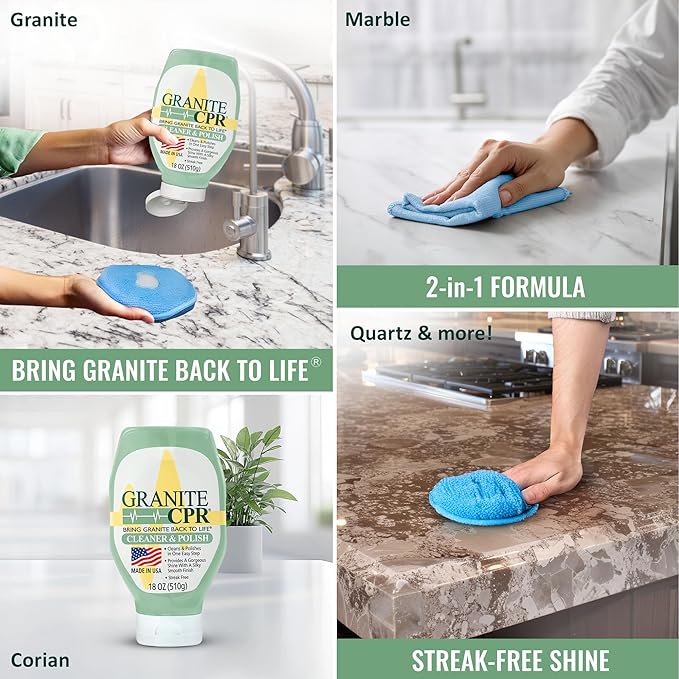Granite CPR Cleaner & Polish Can Be Used Daily On Granite, Quartz & Corian. - Image 3