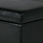 SIMPLIHOME Avalon 48 inch Wide Contemporary Rectangle Storage Ottoman Bench in - Image 9
