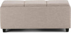 SIMPLIHOME Avalon 42 inch Wide Contemporary Rectangle Storage Ottoman in - Image 8