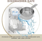 1/2 Cup Stainless Steel Measuring Cup | Sturdy Metal 125 ml | 125 cc | 4 oz | - Image 4