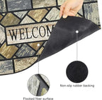 CHICHIC 18 x 30 Inch Square Welcome Door Mat Front Doormat Outdoors - Image 4