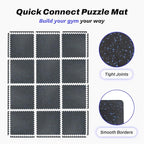 AIRHOP 0.56in Thick 48 Sq Ft Exercise Equipment Mats, 12 Tiles Upgraded Rubber - Image 5