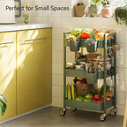 3 Tier Rolling Cart, Utility Cart - Image 2