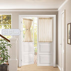 Tollpiz Short Sheer Linen Textured Curtain Sheers Doorway Light Filtering Voile - Image 2