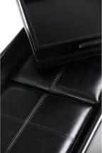 SIMPLIHOME Avalon 35 inch Wide Contemporary Rectangle 5 Pc Storage Ottoman in - Image 5