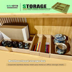 Stack Bamboo Drawer Organizer Set of 5, Kitchen Utensil, Flatware&Silverware - Image 5