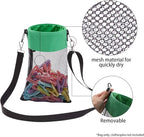 Mesh Clothespin Bag with Hooks Hanging Clothes Pin Bag with Drawstring Closure - Image 4
