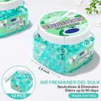 12 Pcs Air Freshener Gel Bulk Odor Eliminator Gel Beads 8 oz Long Lasting Air - Image 2