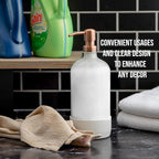 32 oz Glass Pump Bottle Rustproof Stainless Steel Pump, and Lids. Modern - Image 6