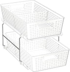 Simple Houseware 2 Tier Bathroom Organizer Tray Pull-Out Sliding by SimpleHouseware