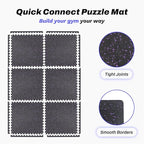 AIRHOP 0.56in Thick 24 Sq Ft Exercise Equipment Mats, 6 Tiles Upgraded Rubber - Image 5