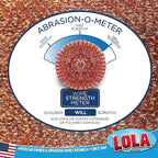 LOLA Copper Mesh Scouring Pad, 18 Grams, 12 Pack, eavy Duty Cleaning Pads - Image 3