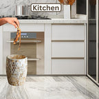 Escenzy Natural Shell Bathroom Trash Can Mosaic Glass 5L | Decorative Small - Image 8