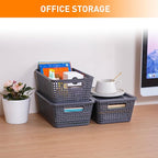 Plastic Storage Baskets With Lid, Storage Bins - Image 7