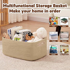 OIAHOMY Storage Basket for Shelves, Closet Cube Storage Bins Baskets for - Image 4