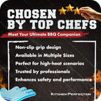 KITCHEN PERFECTION S Silicone Smoker Oven Gloves -Extreme Heat Resistant BBQ - Image 6