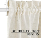 NICETOWN French Door Cover for Kitchen Window, Rod Pocket Front Sidelight - Image 5