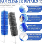 10Pcs Floor Fan Cleaning Brush Set, Bendable Fan Duster, Microfiber Detail - Image 4