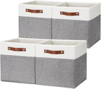 HNZIGE Fabric Storage Cubes 12x12 Cube Storage Bins, Decorative Cube Organizers by HNZIGE