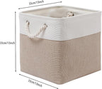 13 x 13 Inch Cube Storage Bins, 4 Pack Large Collapsible Fabric Storage Bin - Image 4