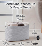 CHAT BLANC Cotton Rope Baskets for Organizing | Storage Baskets for Shelves | - Image 4