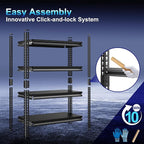 Adjustable Garage Storage Shelves, 35.4''W Garage Shelving Heavy Duty Loads - Image 4