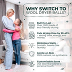 No More Dryer Sheets! Reusable Wool Dryer Balls XL 6-Pack - Image 6