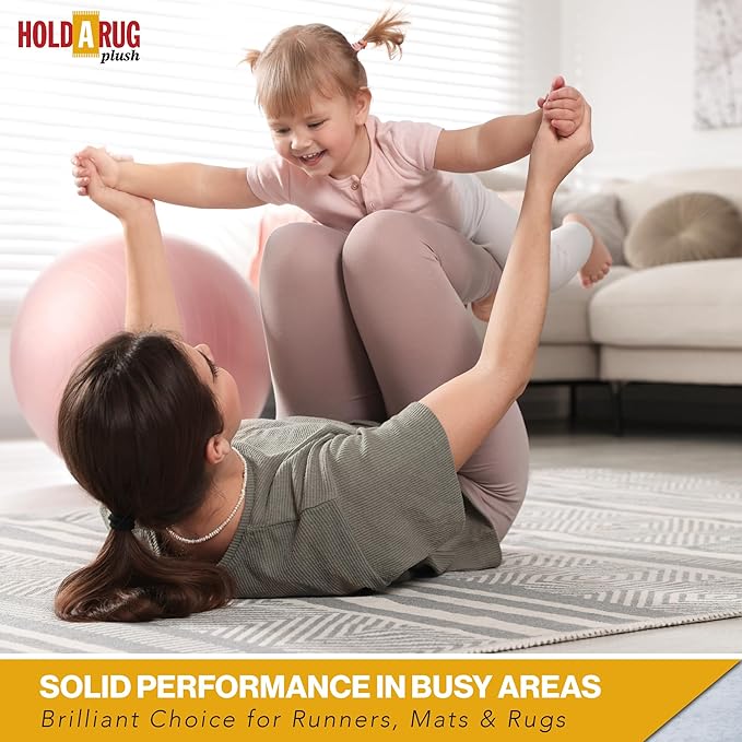 Hold-a-Rug Plush 2' x 8' Nonskid, Nonslip Rug Pad, Reversible Gripper, ¼ Thick - Image 6