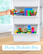 Skywin TidyFriend Plastic Stackable Storage Bins - Image 5