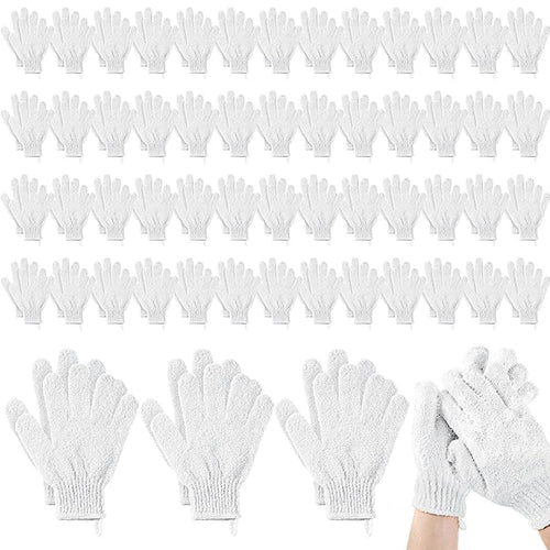 104 Pcs Exfoliating Glove Bulk Shower Gloves by Didaey