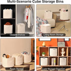 11 Inch Cube Storage Bins, Organizer Bins, Woven Cotton Rope Baskets - Image 4