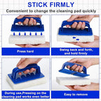 18 Pcs Handled Bath Scrubber Set, 15 Bathroom Scouring Pad 3 Bathtub Scrubber - Image 3