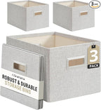 DECOMOMO Storage Bins for Shelves Robust Fabric Closet Bins for Shelves Toy by DECOMOMO
