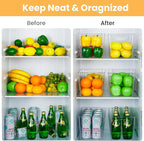 YIHONG Clear Plastic Storage Bins, 8 Pack Pantry Organizer Bins - Image 6