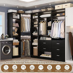 Corner Closet System with 5 Drawers, Closet Organizer System with 15+Shelvess & - Image 5