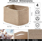 Small Storage Baskets for Organizing, Woven Storage Baskets for Shelves - Image 2