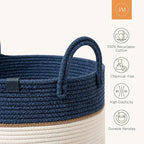 LA JOLIE MUSE Woven Basket Rope Storage Baskets - Image 5