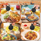 2-in-1 Glass Oil Dispenser & Sprayer - 16oz/470ml Leakproof Bottle - Image 4