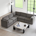 CHITA Oversized Modular Sectional Fabric Sofa Set, FSC Certified Extra Large 5 by CHITALIVING