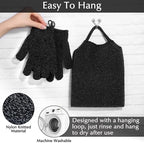 Anezus Exfoliating Back Scrubber Bath Gloves Set, Exfoliating Shower Towel - Image 5