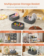 Small Woven Basket, 13.5 x 9.5 x 5 Inches, Storage Basket - Image 3