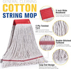 Matthew Cleaning Commercial Mop Head Replacement, 5 Inch Wide Headband - Image 3